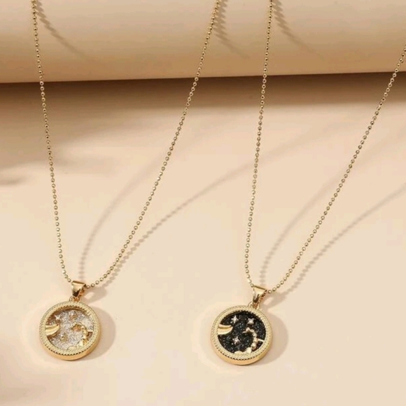 2pcs Zodiac Constellation Charm Necklace - Picture 2 of 3
